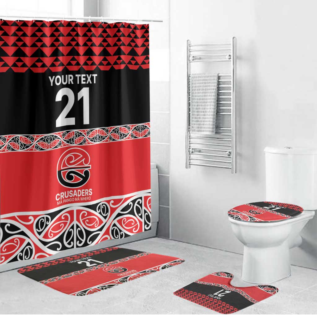 New Zealand Rugby Pacific Custom Bathroom Set Whatumoana Maori Kowhaiwhai Pattern - Polynesian Pride