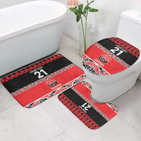 New Zealand Rugby Pacific Custom Bathroom Set Whatumoana Maori Kowhaiwhai Pattern - Polynesian Pride
