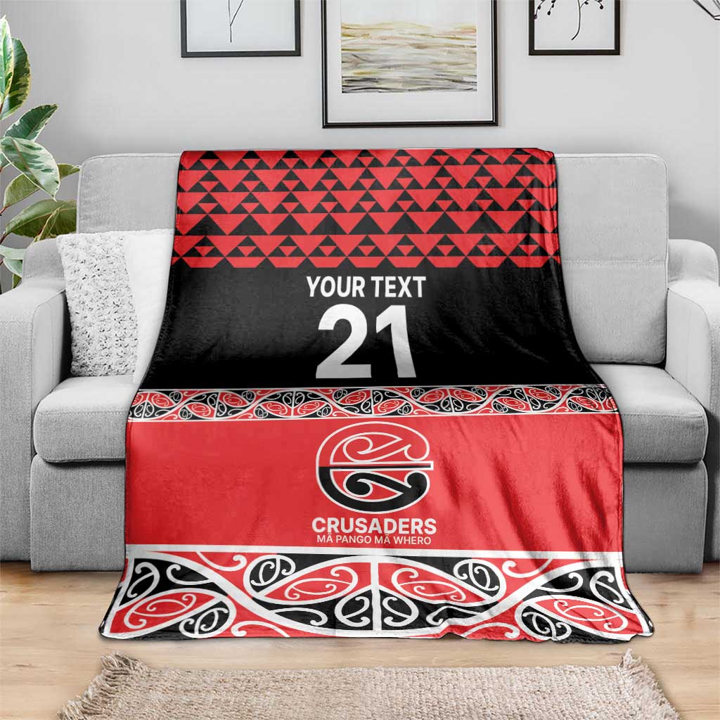 New Zealand Rugby Pacific Custom Blanket Whatumoana Maori Kowhaiwhai Pattern