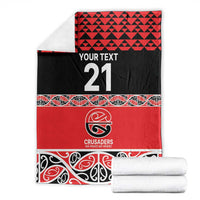 New Zealand Rugby Pacific Custom Blanket Whatumoana Maori Kowhaiwhai Pattern