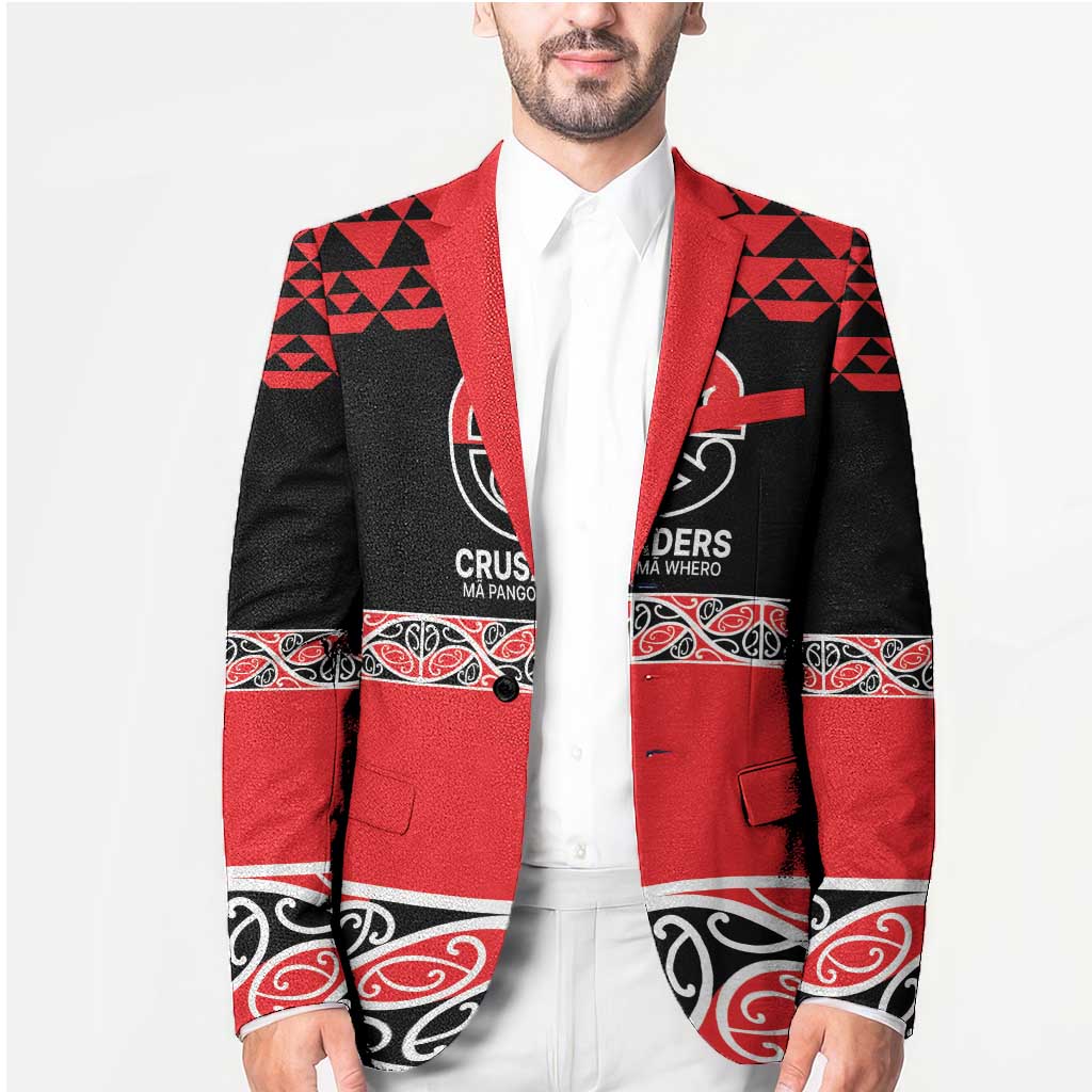 New Zealand Rugby Pacific Custom Blazer Whatumoana Maori Kowhaiwhai Pattern - Polynesian Pride