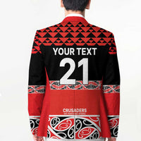 New Zealand Rugby Pacific Custom Blazer Whatumoana Maori Kowhaiwhai Pattern - Polynesian Pride