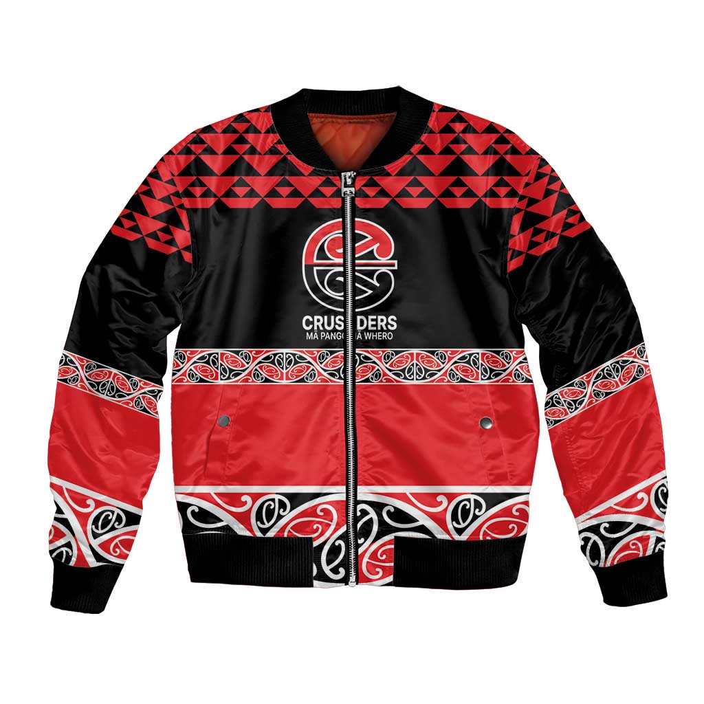 New Zealand Rugby Pacific Custom Bomber Jacket Whatumoana Maori Kowhaiwhai Pattern