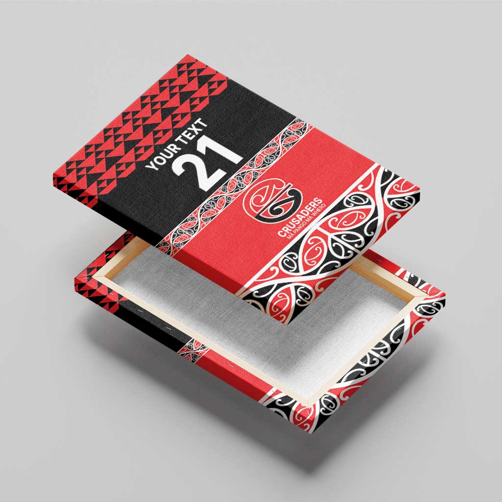 New Zealand Rugby Pacific Custom Canvas Wall Art Whatumoana Maori Kowhaiwhai Pattern