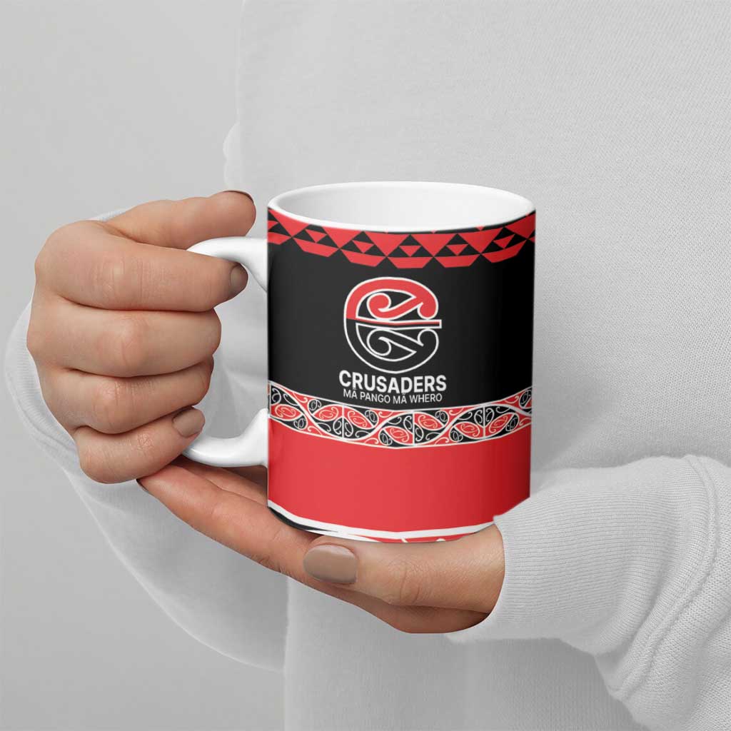 New Zealand Rugby Pacific Custom Ceramic Mug Whatumoana Maori Kowhaiwhai Pattern - Polynesian Pride