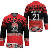 New Zealand Rugby Pacific Custom Hockey Jersey Whatumoana Maori Kowhaiwhai Pattern - Polynesian Pride