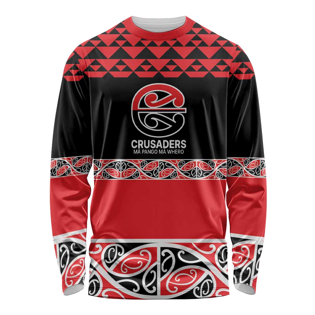 New Zealand Rugby Pacific Custom Long Sleeve Shirt Whatumoana Maori Kowhaiwhai Pattern