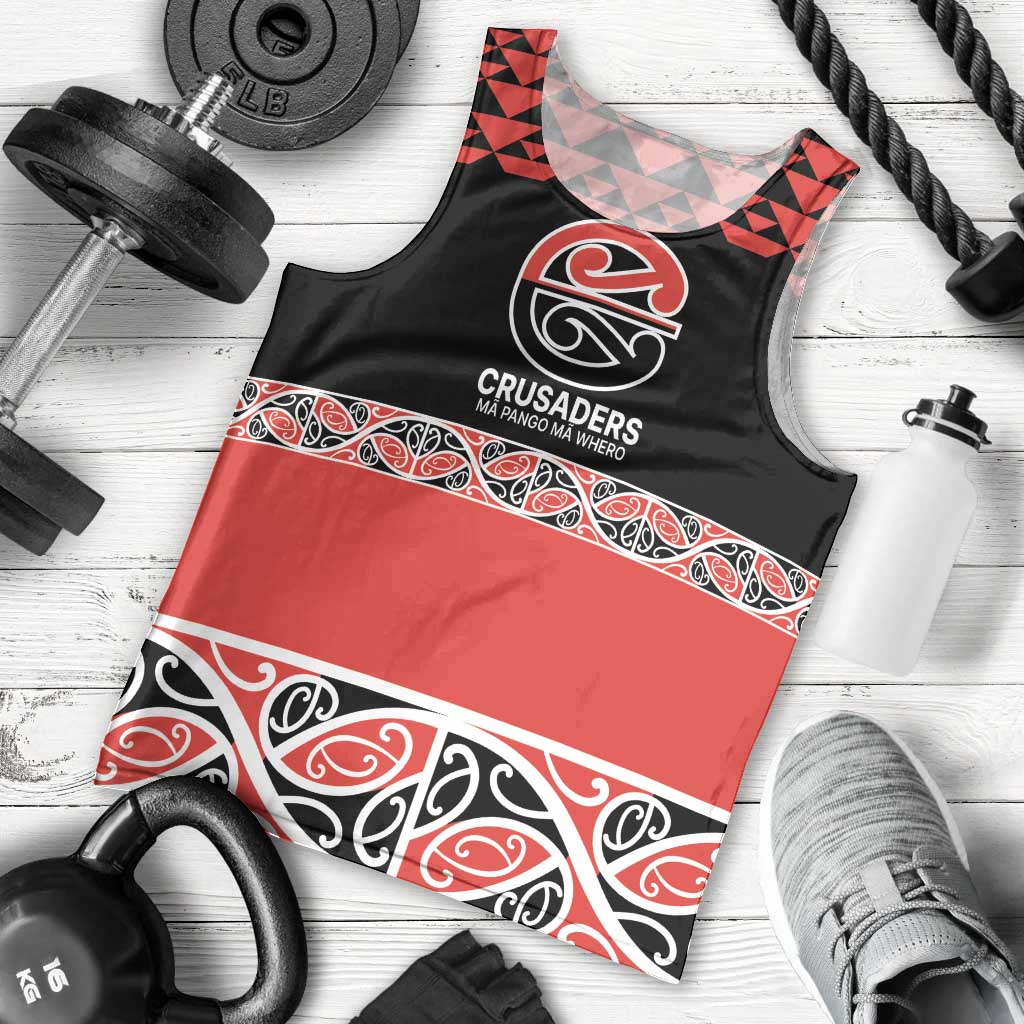 New Zealand Rugby Pacific Custom Men Tank Top Whatumoana Maori Kowhaiwhai Pattern