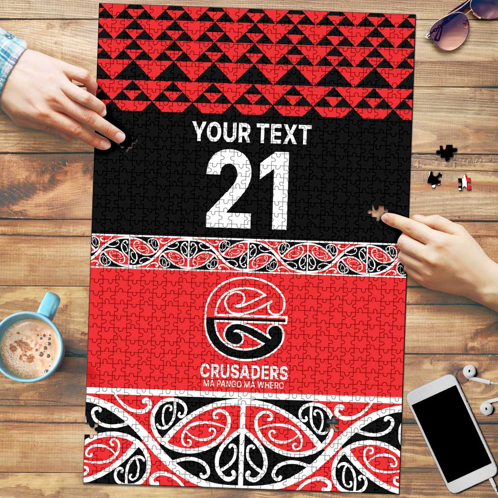 New Zealand Rugby Pacific Custom Puzzle Whatumoana Maori Kowhaiwhai Pattern - Polynesian Pride