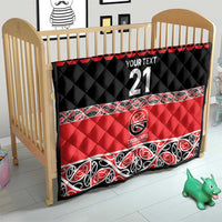 New Zealand Rugby Pacific Custom Quilt Whatumoana Maori Kowhaiwhai Pattern