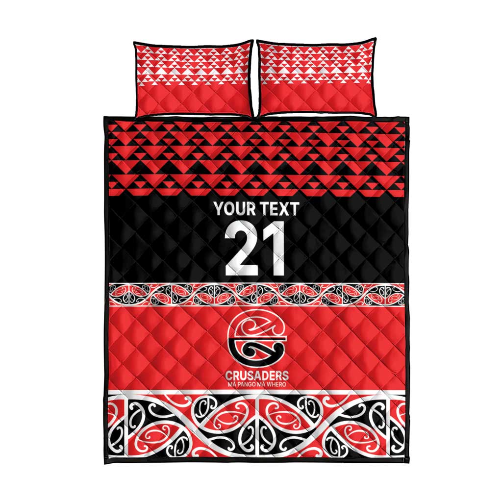 New Zealand Rugby Pacific Custom Quilt Bed Set Whatumoana Maori Kowhaiwhai Pattern
