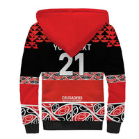New Zealand Rugby Pacific Custom Sherpa Hoodie Whatumoana Maori Kowhaiwhai Pattern