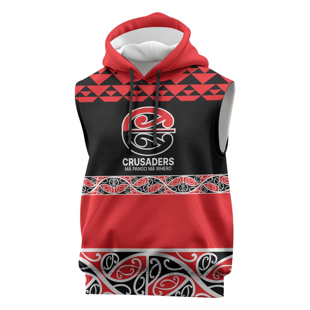 New Zealand Rugby Pacific Custom Sleeveless Hoodie Whatumoana Maori Kowhaiwhai Pattern - Polynesian Pride