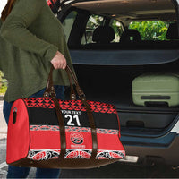 New Zealand Rugby Pacific Custom Travel Bag Whatumoana Maori Kowhaiwhai Pattern - Polynesian Pride