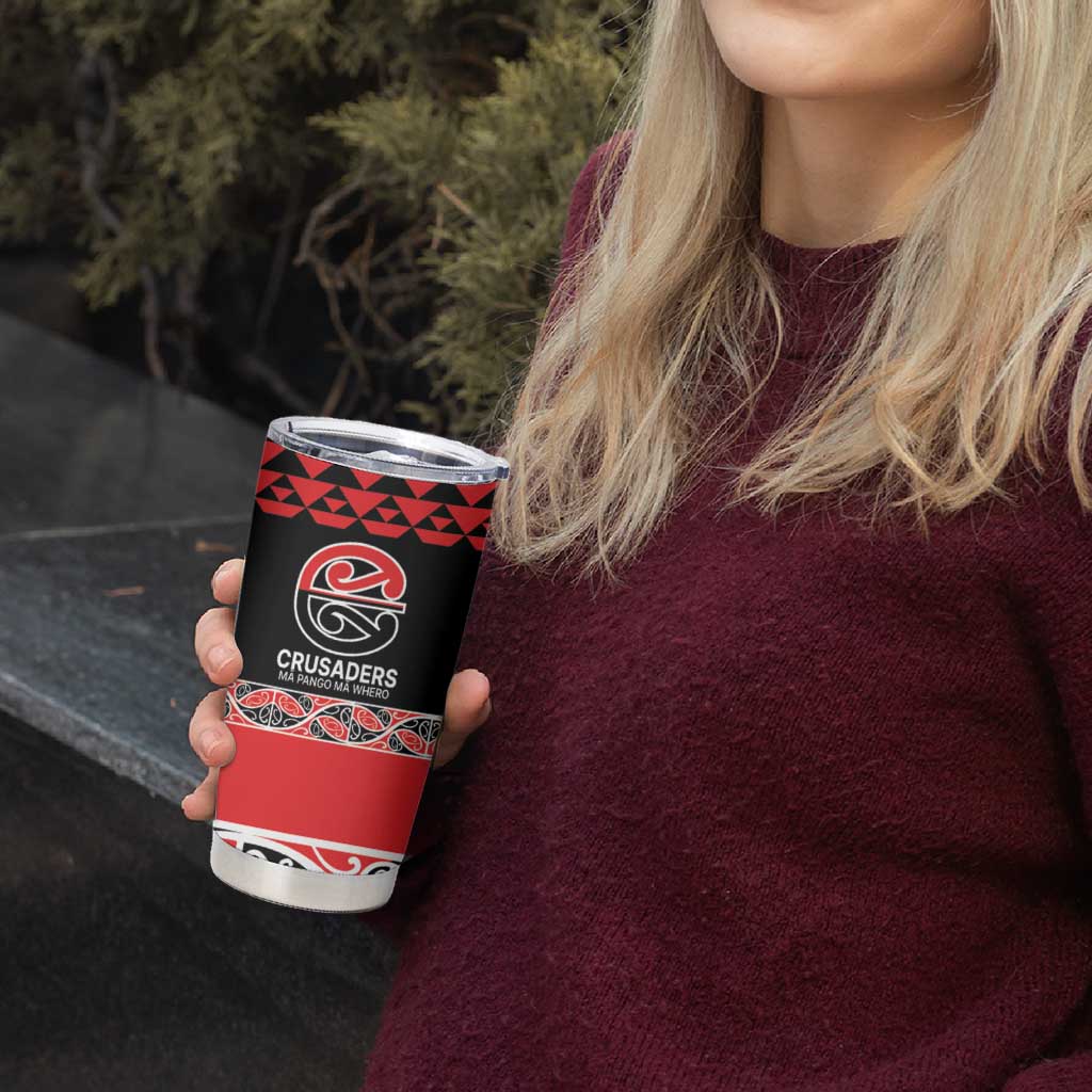 New Zealand Rugby Pacific Custom Tumbler Cup Whatumoana Maori Kowhaiwhai Pattern