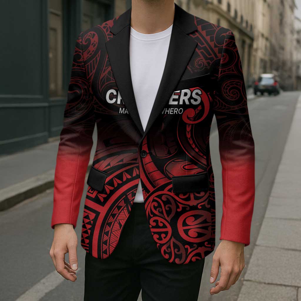 New Zealand Rugby Pacific Custom Blazer Whatumoana Maori Tribal Tattoo - Polynesian Pride