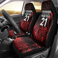 New Zealand Rugby Pacific Custom Car Seat Cover Whatumoana Maori Tribal Tattoo