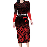 New Zealand Rugby Pacific Custom Family Matching Long Sleeve Bodycon Dress and Hawaiian Shirt Whatumoana Maori Tribal Tattoo