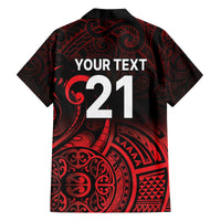New Zealand Rugby Pacific Custom Family Matching Off The Shoulder Long Sleeve Dress and Hawaiian Shirt Whatumoana Maori Tribal Tattoo