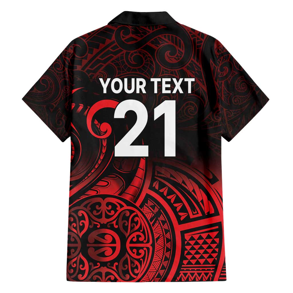 New Zealand Rugby Pacific Custom Family Matching Puletasi and Hawaiian Shirt Whatumoana Maori Tribal Tattoo