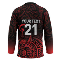 New Zealand Rugby Pacific Custom Hockey Jersey Whatumoana Maori Tribal Tattoo - Polynesian Pride