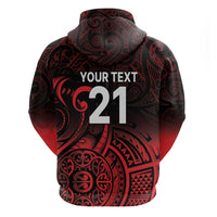 New Zealand Rugby Pacific Custom Hoodie Whatumoana Maori Tribal Tattoo