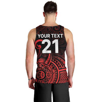 New Zealand Rugby Pacific Custom Men Tank Top Whatumoana Maori Tribal Tattoo