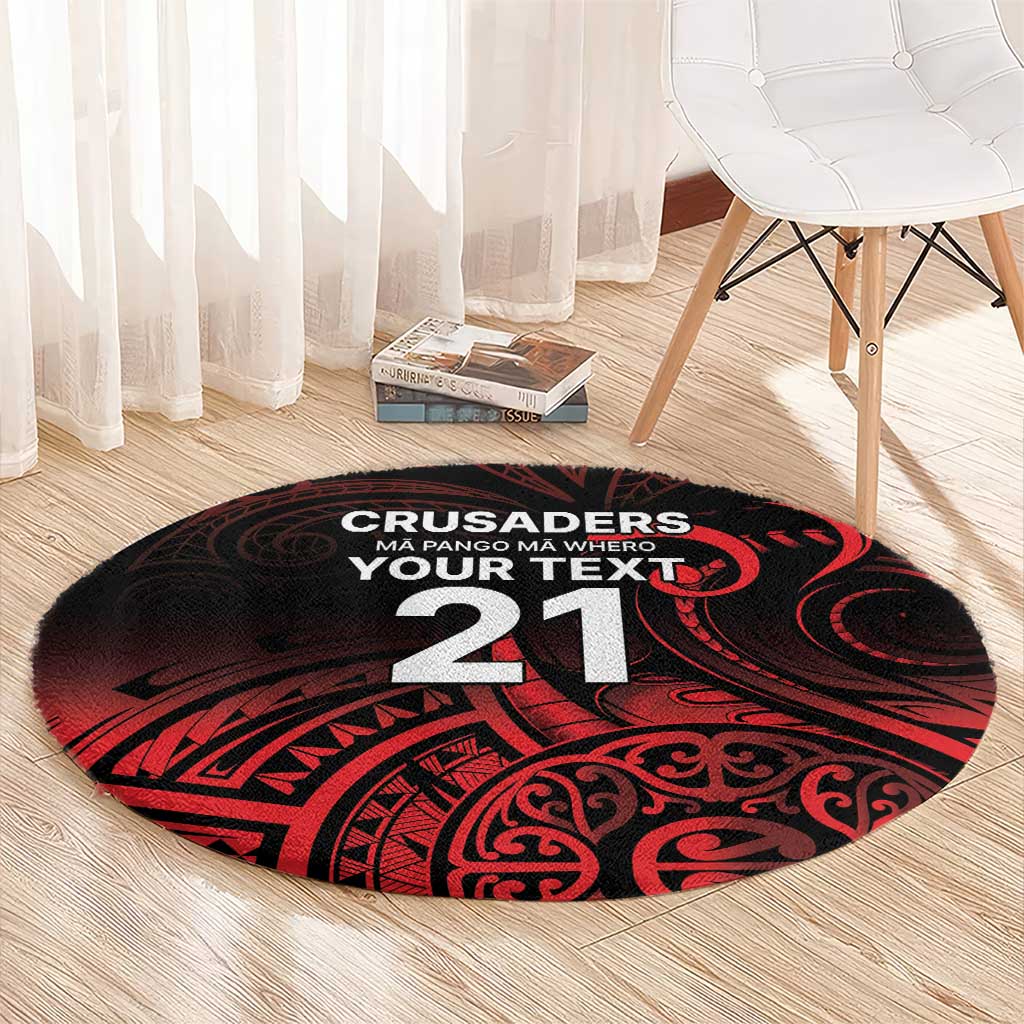 New Zealand Rugby Pacific Custom Round Carpet Whatumoana Maori Tribal Tattoo