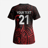 New Zealand Rugby Pacific Custom Scrub Top Whatumoana Maori Tribal Tattoo - Polynesian Pride