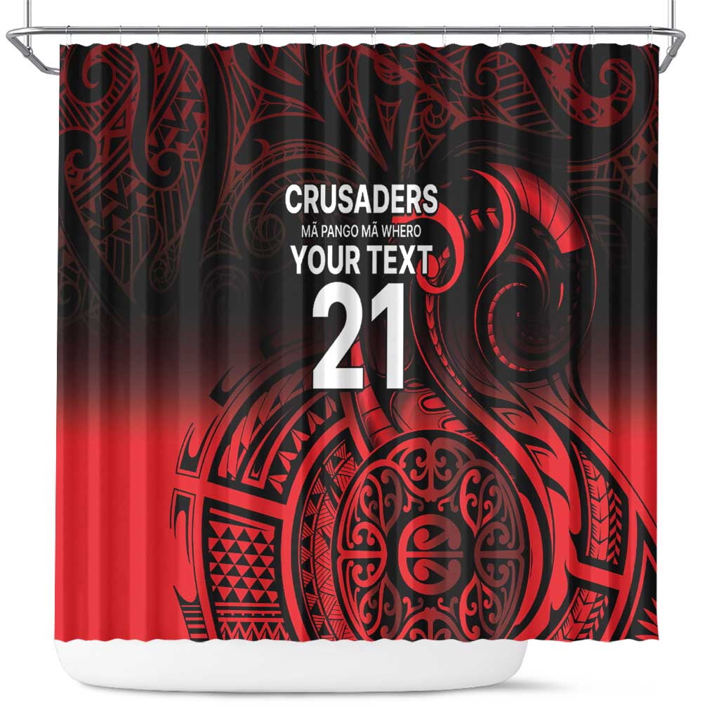 New Zealand Rugby Pacific Custom Shower Curtain Whatumoana Maori Tribal Tattoo