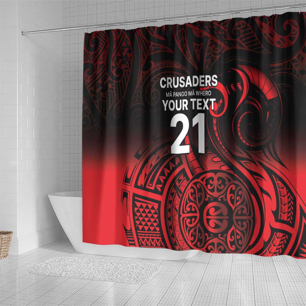 New Zealand Rugby Pacific Custom Shower Curtain Whatumoana Maori Tribal Tattoo