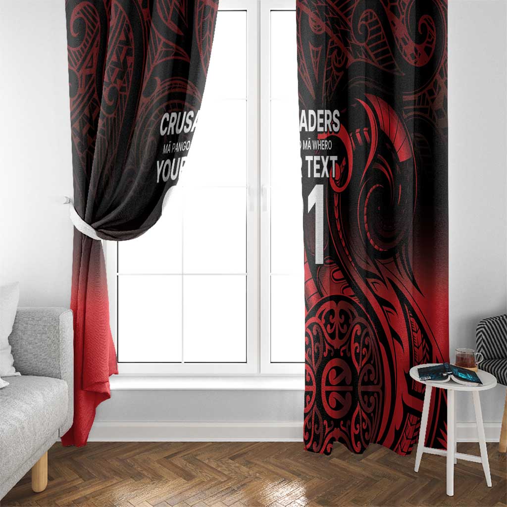 New Zealand Rugby Pacific Custom Window Curtain Whatumoana Maori Tribal Tattoo
