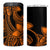 Polynesian Tribal Plumeria Flowers 4 in 1 Can Cooler Tumbler Gold Vibe