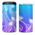 Polynesian Tribal Plumeria Flowers 4 in 1 Can Cooler Tumbler Gradient Purple Vibe