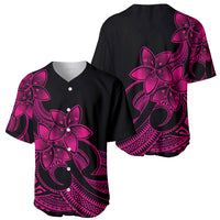 Polynesian Pride Plumeria Flowers Baseball Jersey Polynesian Tribal Pink Vibe LT9 - Polynesian Pride