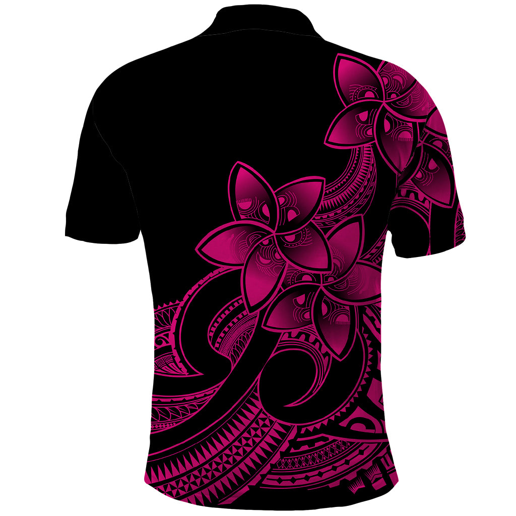 Polynesian Pride Plumeria Flowers Polo Shirt Polynesian Tribal Pink Vibe LT9 - Polynesian Pride