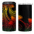 Polynesian Tribal Plumeria Flowers 4 in 1 Can Cooler Tumbler Reggae Vibe