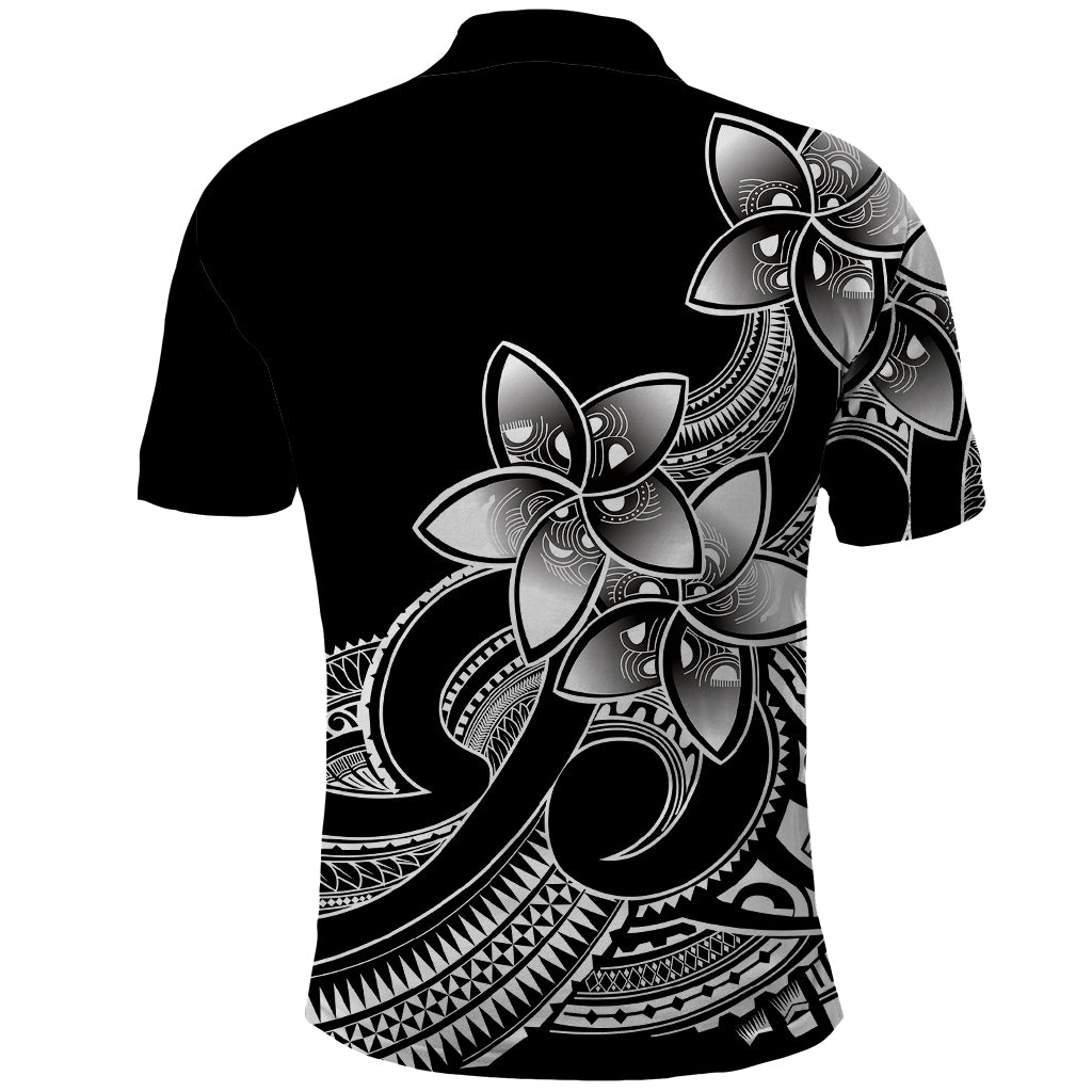 Polynesian Pride Plumeria Flowers Polo Shirt Polynesian Tribal White Vibe LT9 - Polynesian Pride