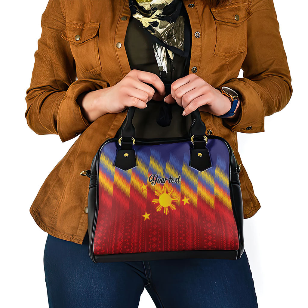 Personalized Philippines Eight Rays Sun Shoulder Handbag Traditional Filipino Igorot Pattern Motif