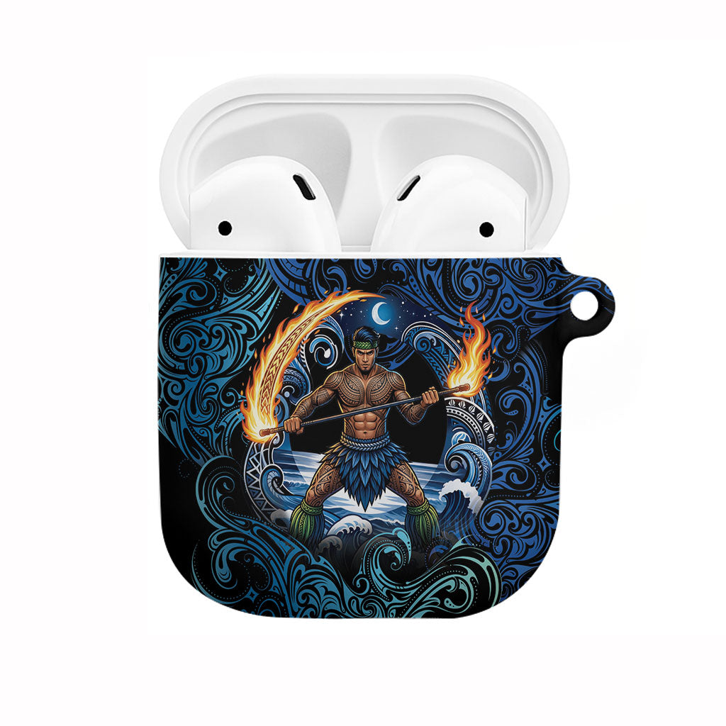 Samoa Siva Afi AirPods Case Fireknife Fire Dance Pacific Tribal Motif