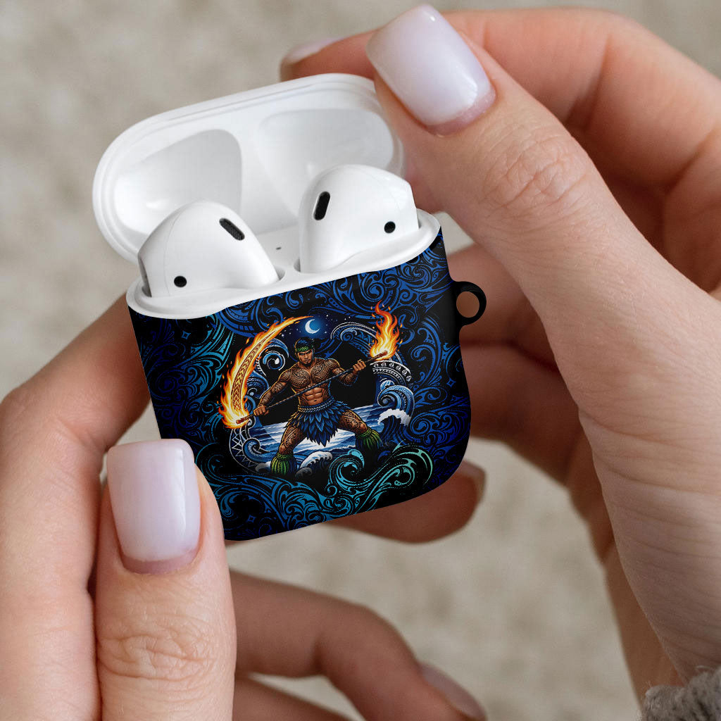 Samoa Siva Afi AirPods Case Fireknife Fire Dance Pacific Tribal Motif