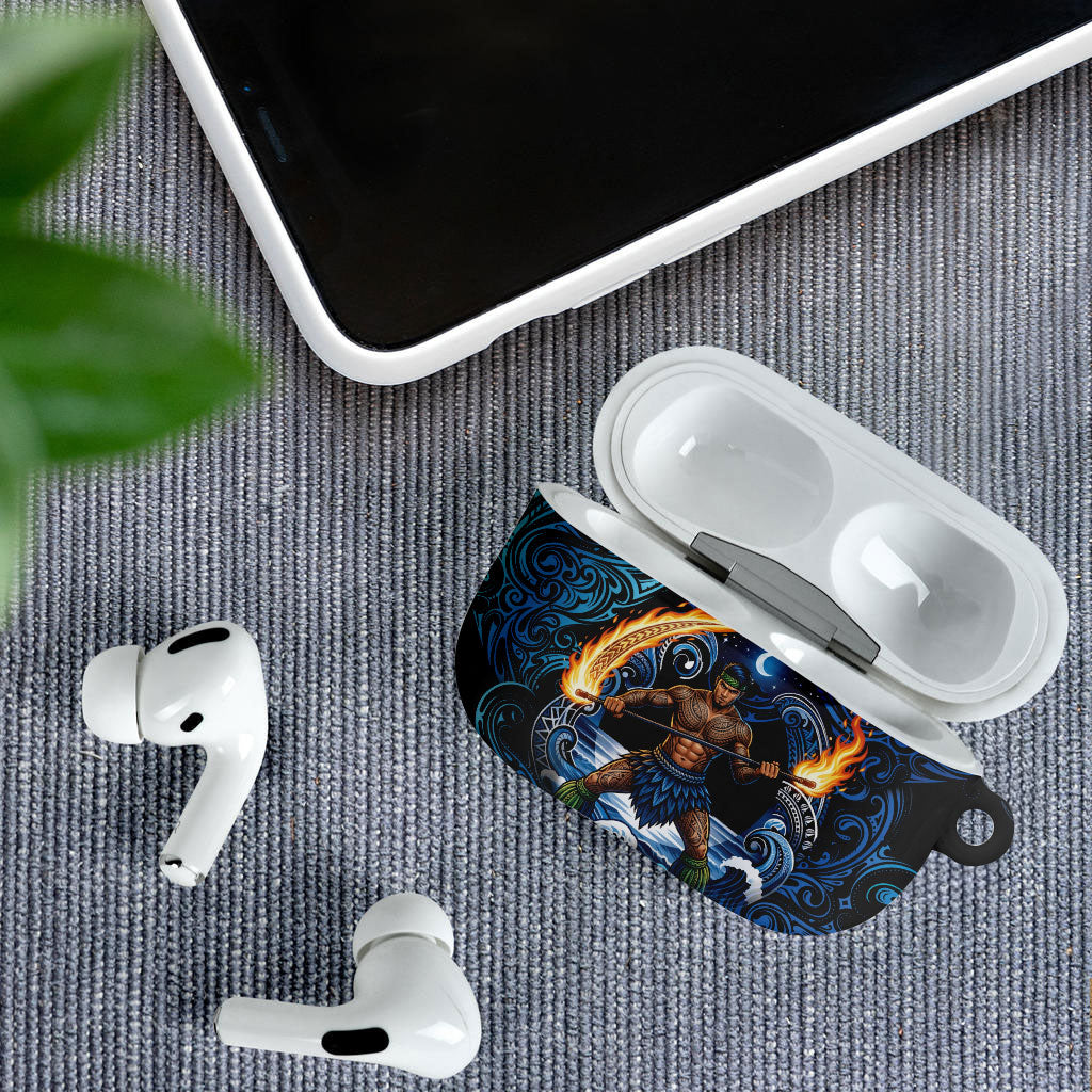 Samoa Siva Afi AirPods Case Fireknife Fire Dance Pacific Tribal Motif