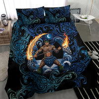 Samoa Siva Afi Bedding Set Fireknife Fire Dance Pacific Tribal Motif