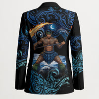 Samoa Siva Afi Blazer Fireknife Fire Dance Pacific Tribal Motif