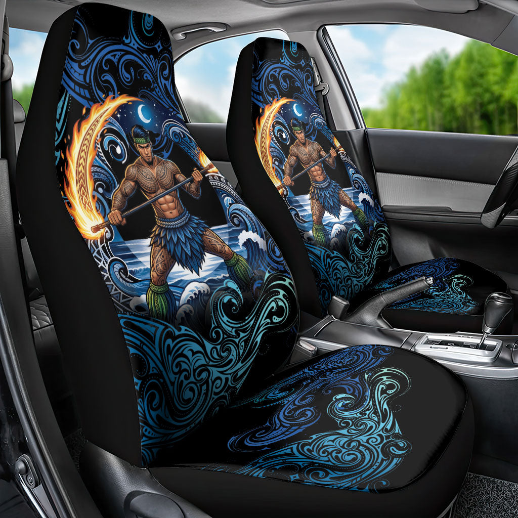Samoa Siva Afi Car Seat Cover Fireknife Fire Dance Pacific Tribal Motif