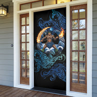 Samoa Siva Afi Door Cover Fireknife Fire Dance Pacific Tribal Motif
