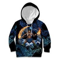 Samoa Siva Afi Kid Hoodie Fireknife Fire Dance Pacific Tribal Motif