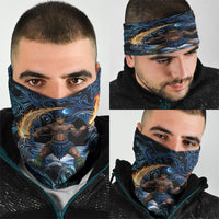 Samoa Siva Afi Neck Gaiter Fireknife Fire Dance Pacific Tribal Motif