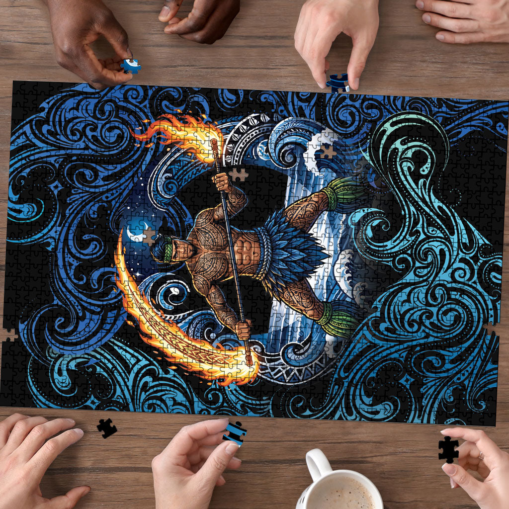Samoa Siva Afi Puzzle Fireknife Fire Dance Pacific Tribal Motif