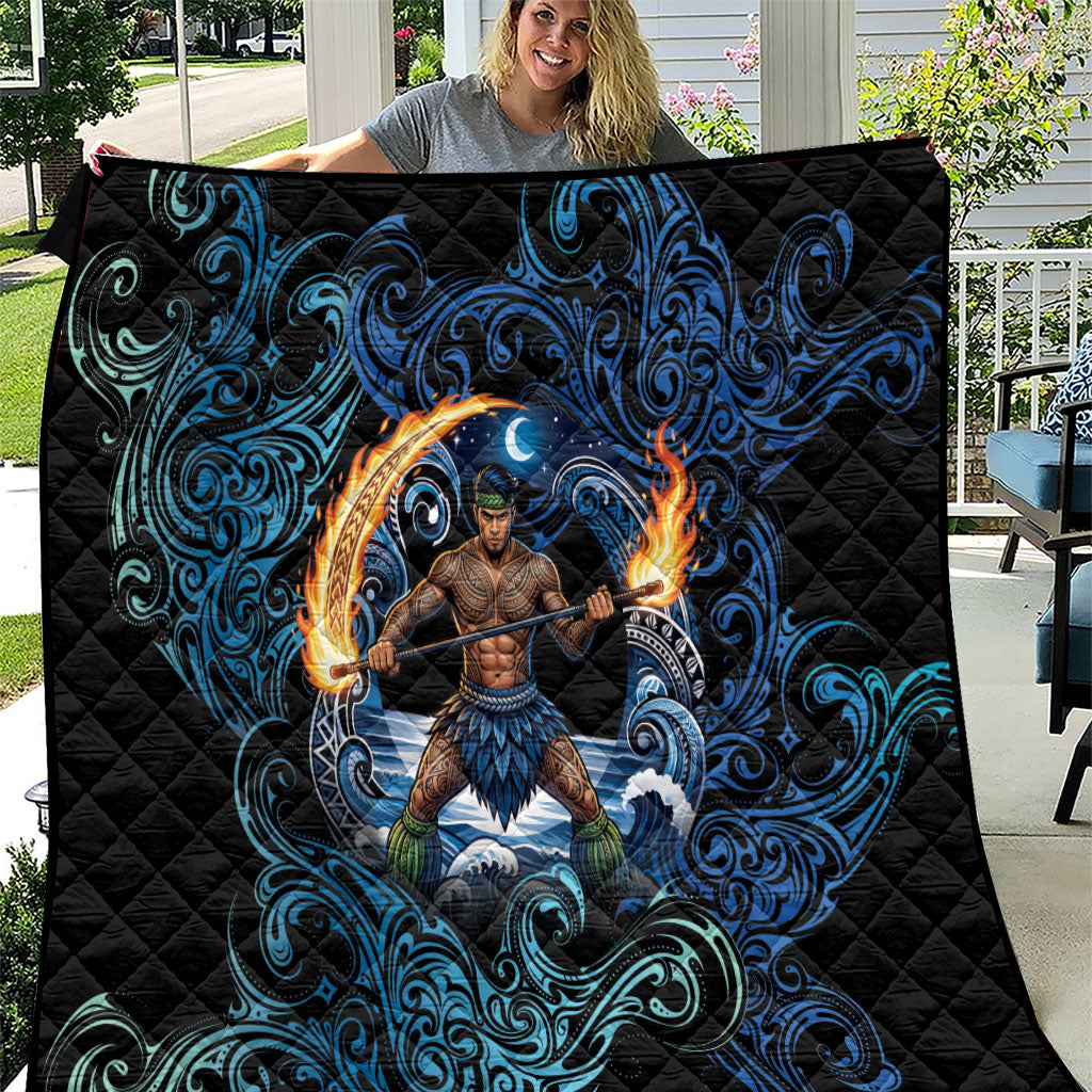 Samoa Siva Afi Quilt Fireknife Fire Dance Pacific Tribal Motif